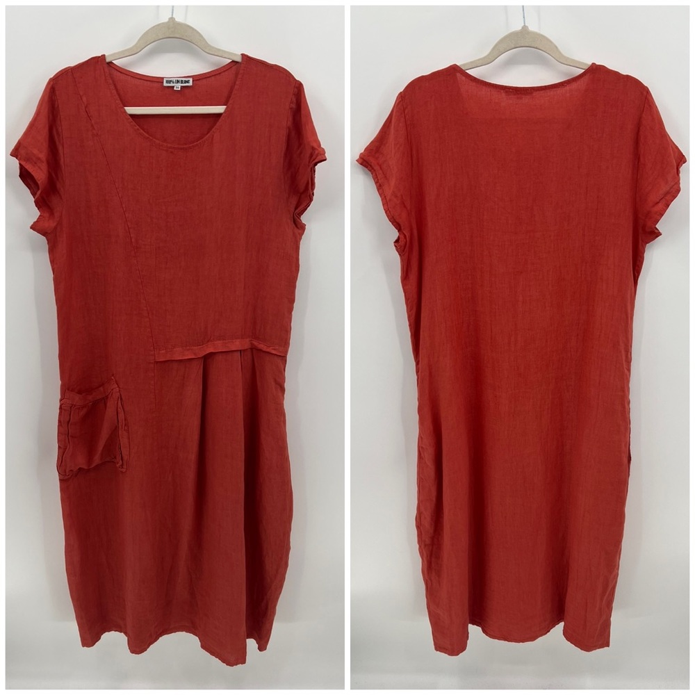 Lin Blanc linen midi dress